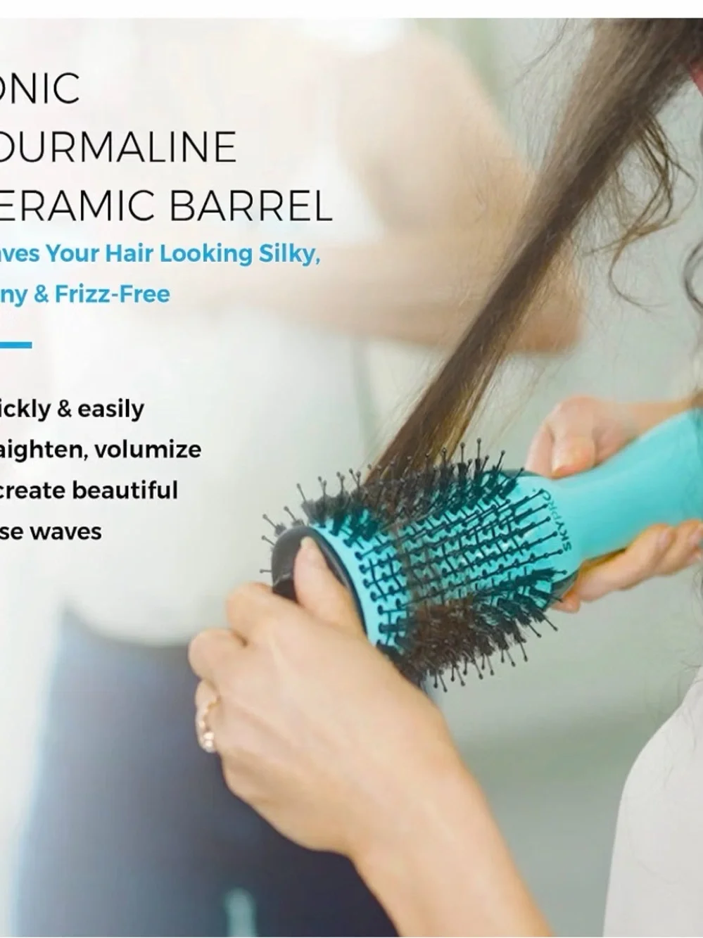 Blow Dryer Brush with Case | Hot Air Hair Dryer Brush Straightens, Volumizes